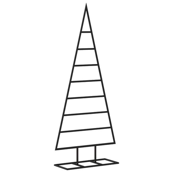 vidaXL Metal Christmas Tree for Decoration Black