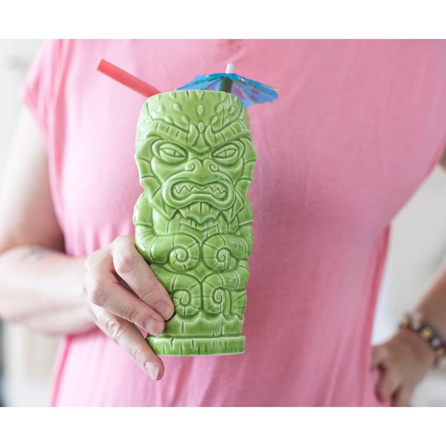 Beeline Creative Geeki Tikis Green Kraken Fantasy Mug Ceramic Tiki Style Cup Holds 17 Ounces