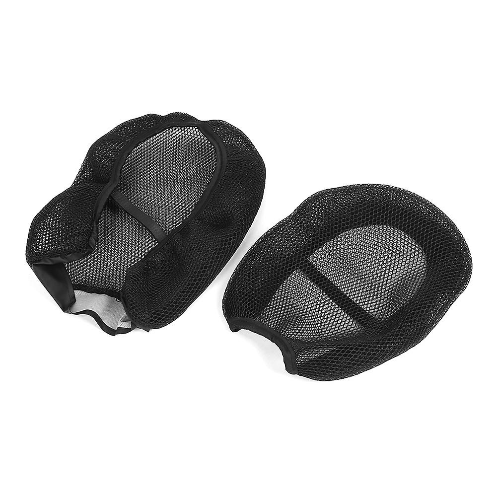 2pcs Motorcycle Seat Mesh Cover Soft Breathable Sun Cushion Net Fit For R1200gs 2006and#8209;2012black