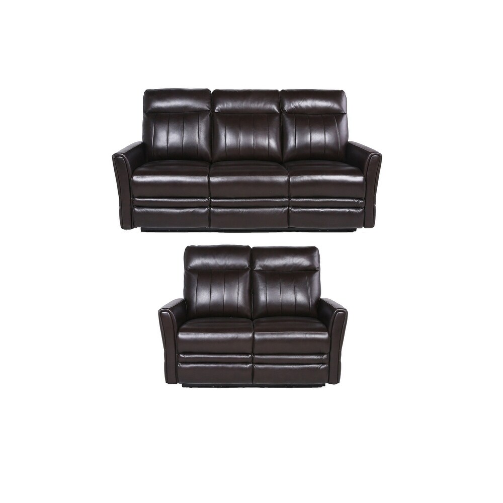 Coslada Power Recliner 2 Piece Sofa Set  Dark Brown