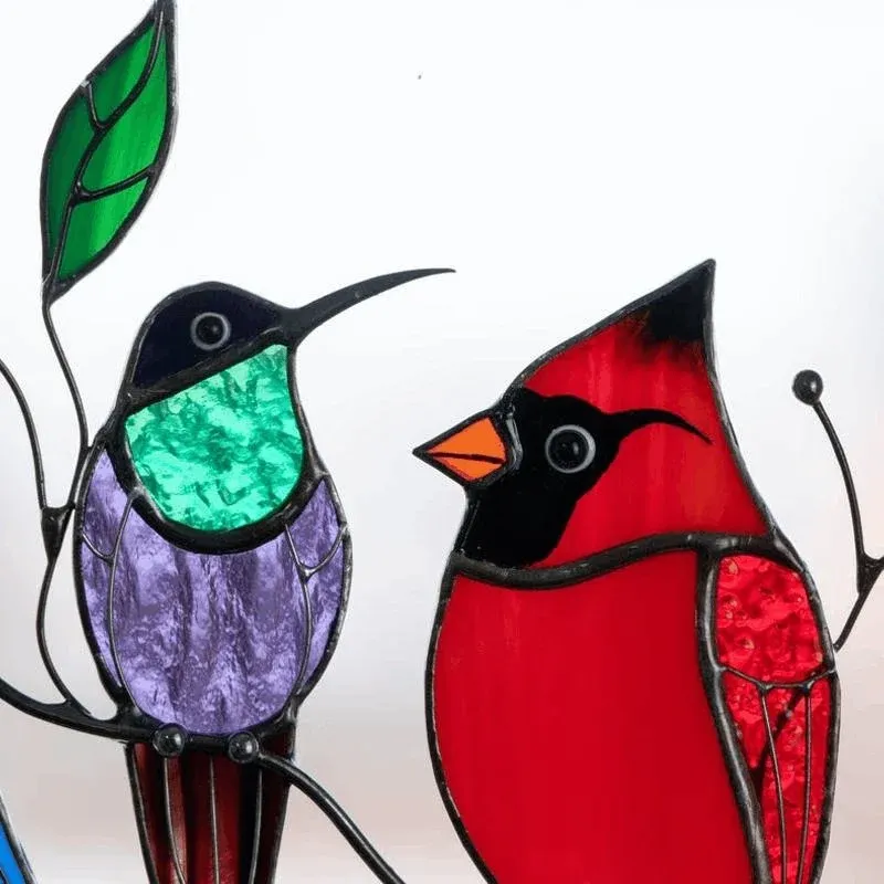 🔥 BIG SALE - 48% OFF🔥The Best Gift-Birds Stained  Window  Panel