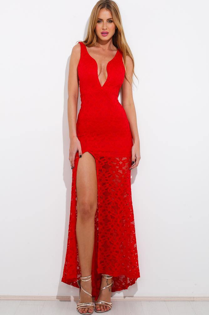 Lady Of The Night Maxi Dress Red