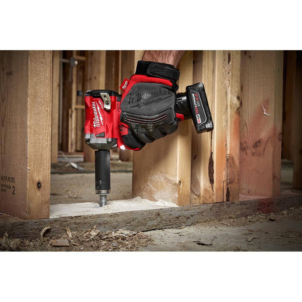 MW M12 FUEL 12V Lithium-Ion Brushless Cordless Stubby 38 in. Impact Wrench  Ratchet Combo Kit (2-Tool) 2554-22-2557-20