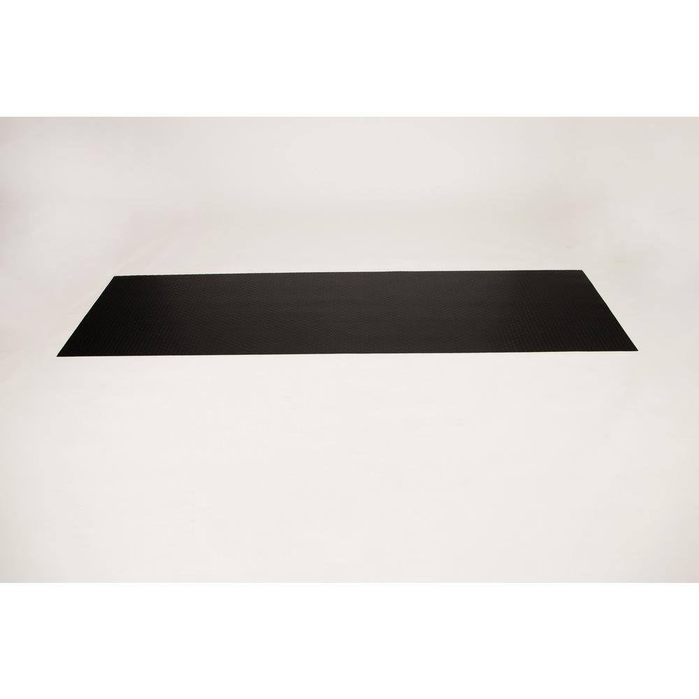 G-Floor Small Coin 27 in. W x 96 in. L Midnight Black Commercial Grade Vinyl Performance Garage Flooring Runner WGRUN65SC2796MB