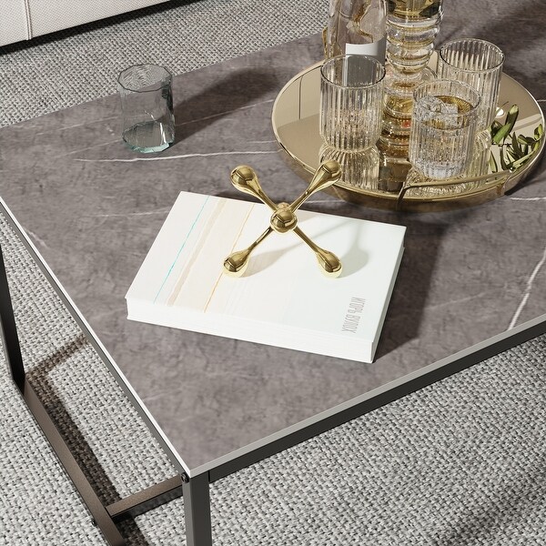 Rectangle Coffee Table Sintered Stone Table for Living Room Office