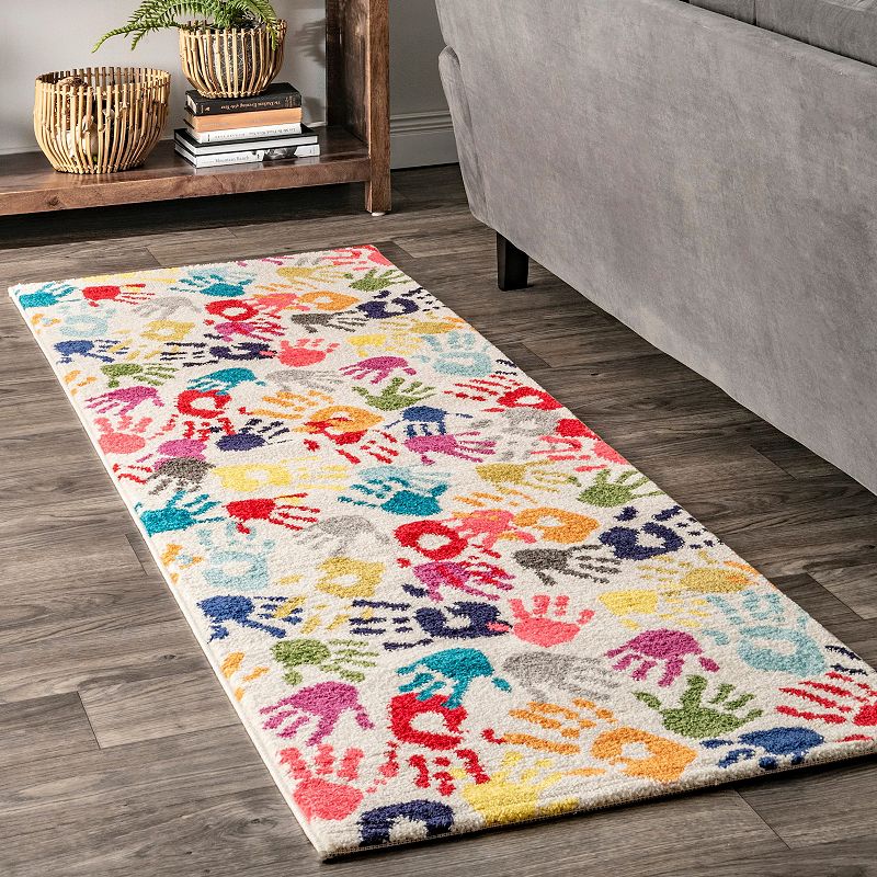 nuLOOM Carnival Pinkie Handprint Rug