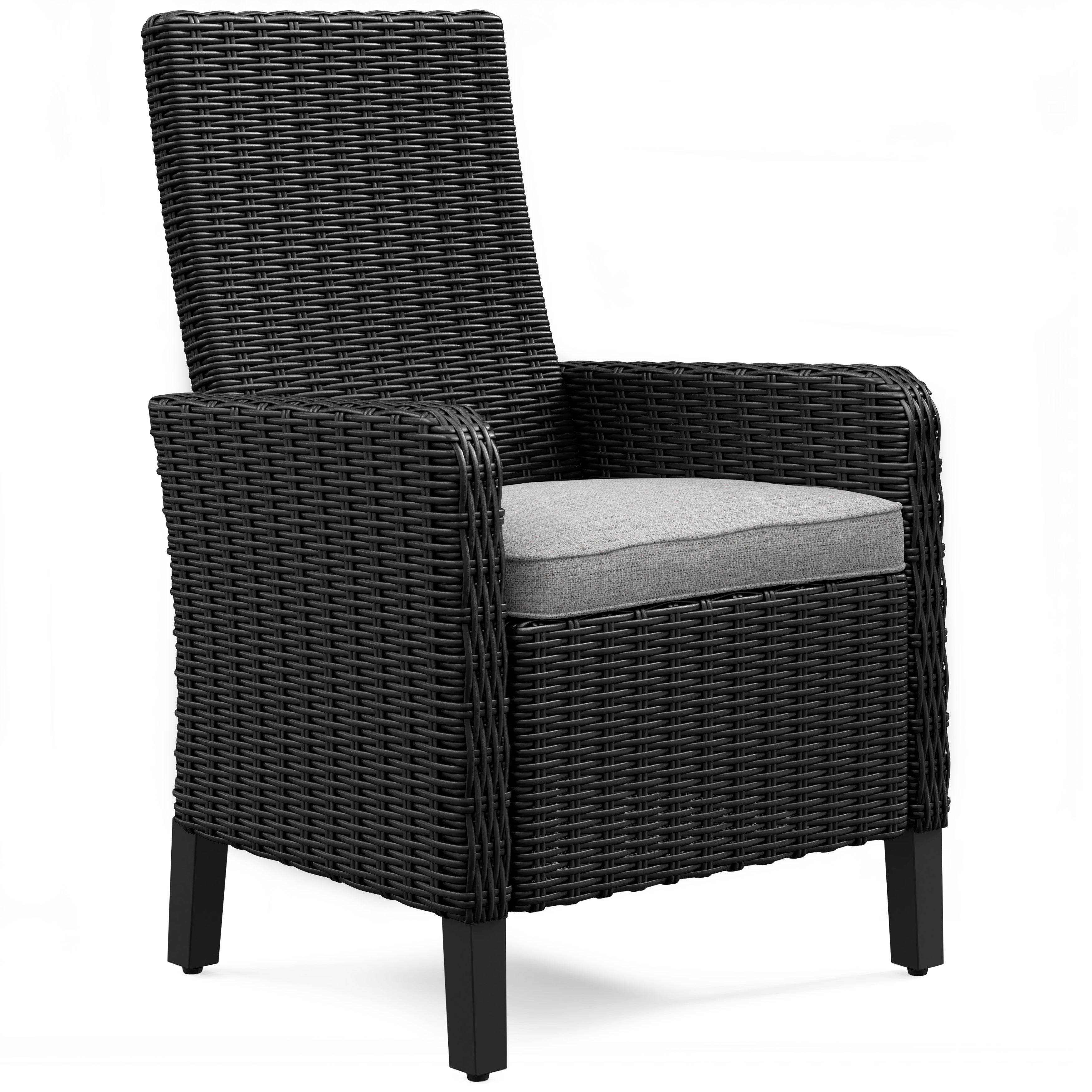 Fire Island Black Outdoor Woven Armchair - NEW