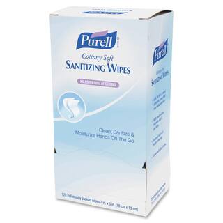 PURELL Cottony Soft White Sanitizing Cleaning Wipes (120-Count) GOJ902712