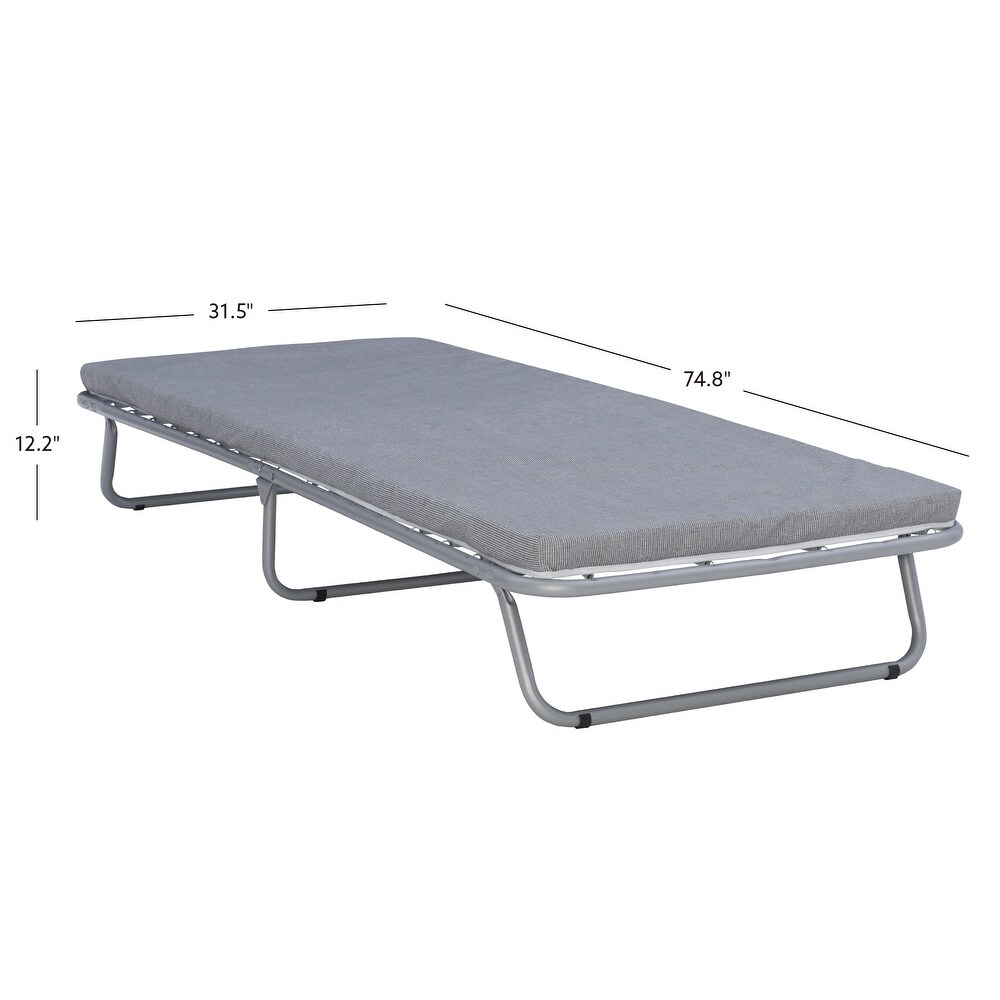 Madigan Guest Folding Cot Bed with 2 inch Foam Mattress