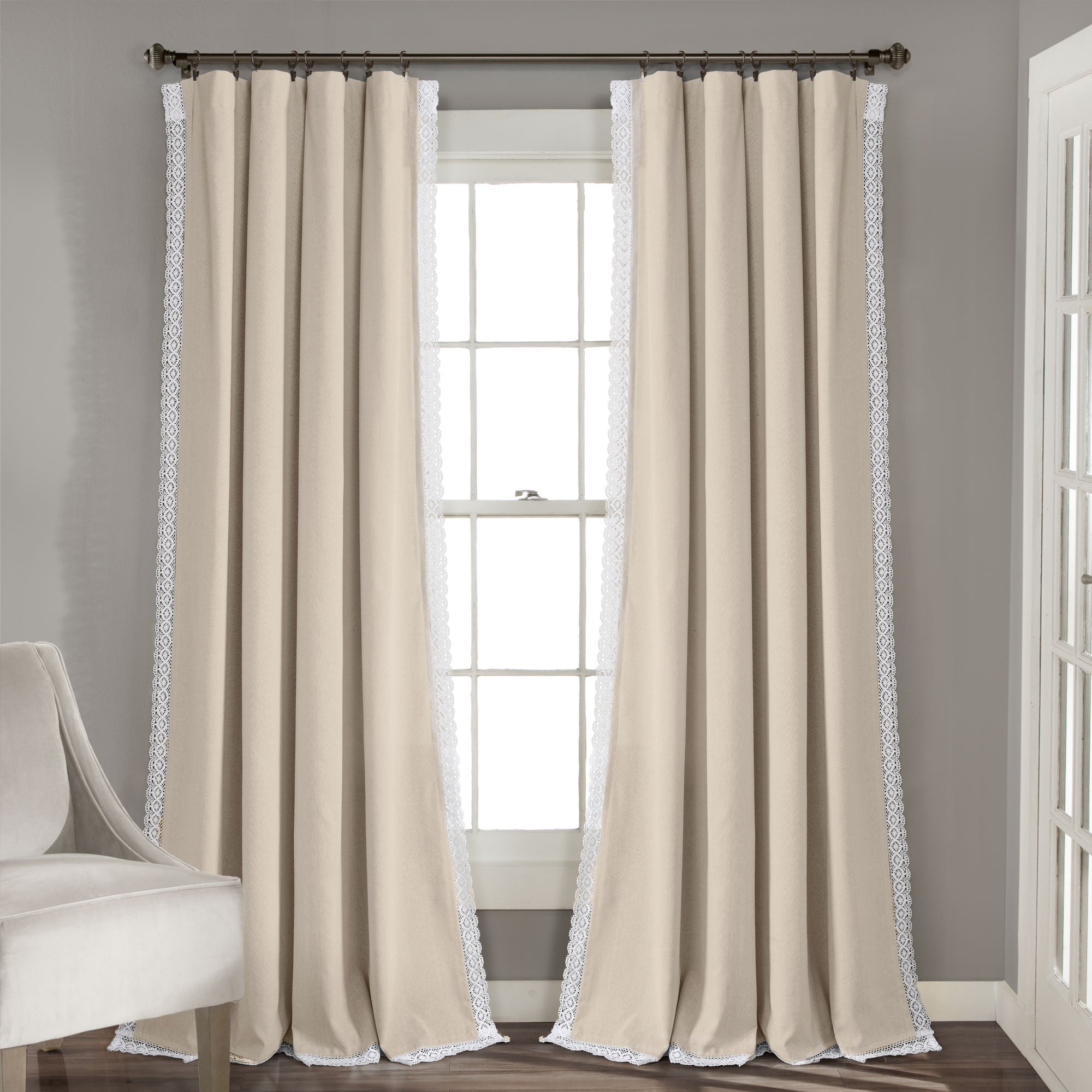 Rosalie Faux Linen Window Panel Set