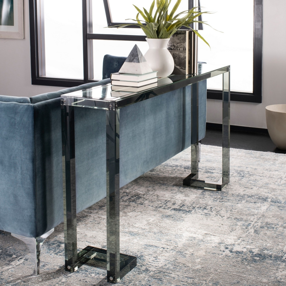 Robin Acrylic Console Table Black   Contemporary   Console Tables   by Peachtree Fine Furniture  Houzz