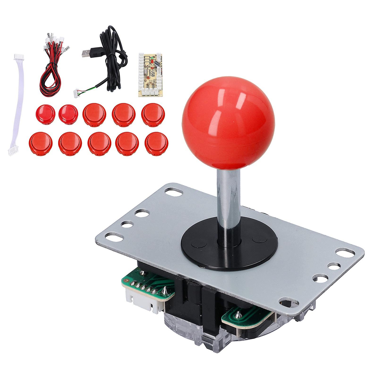 Qm070901 Arcade Game Joystick Kits Zero Delay Arcade Game Diy Kit Parts With Encoder Board 10 Buttons Joystick For Mamered