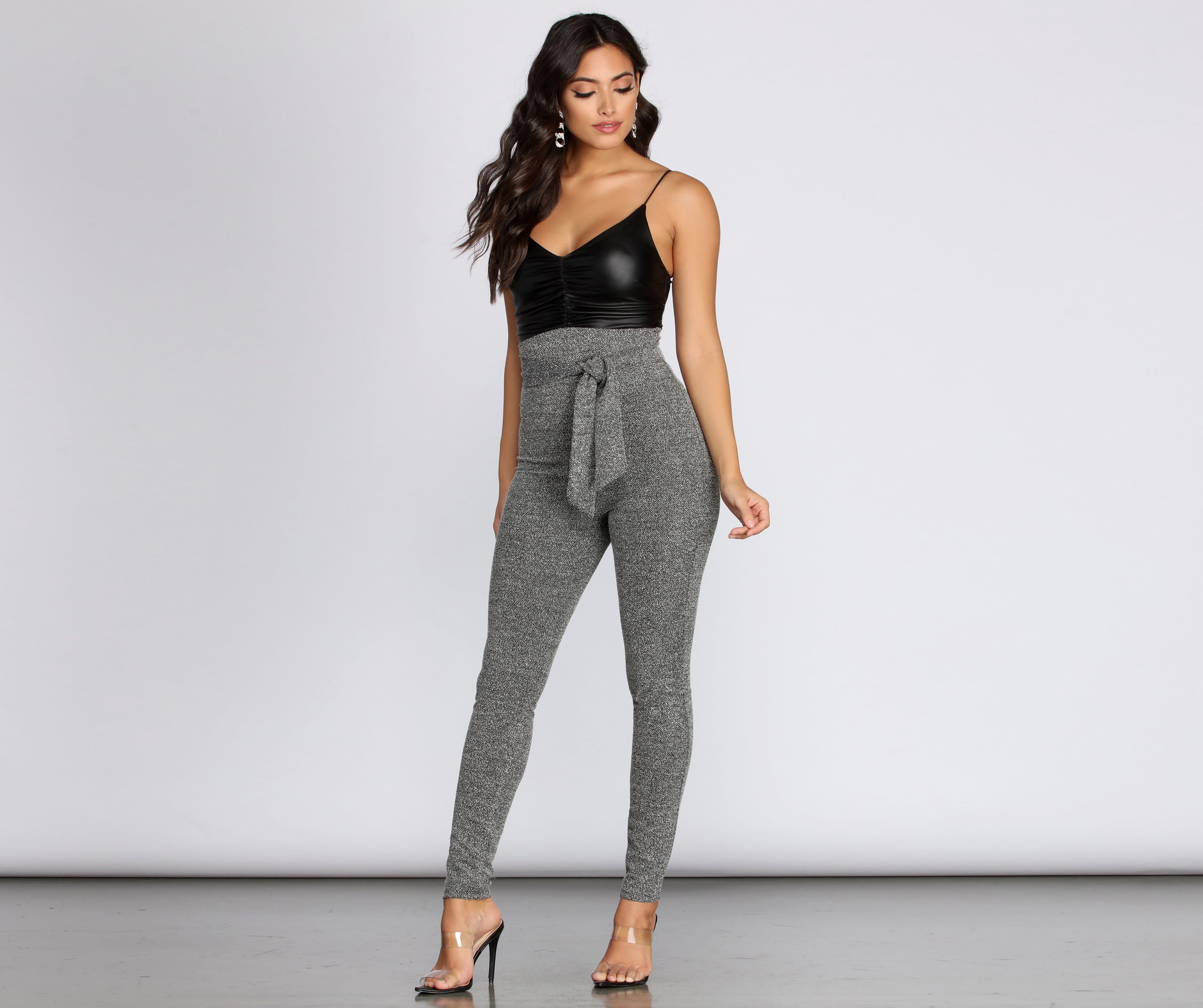 Tweed High Waist Trousers