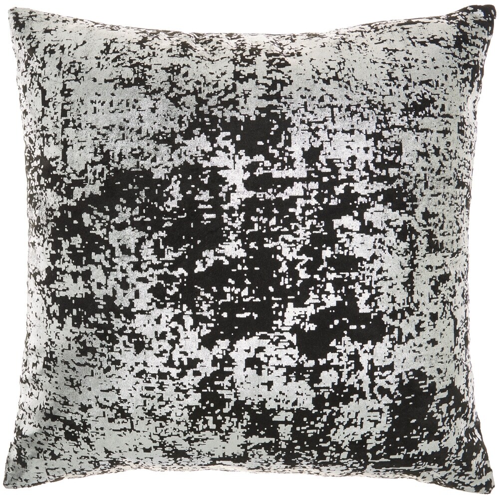 Mina Victory Luminescence Distressed Metallic Gold Throw Pillow by Nourison (20 Inch X 20 Inch)