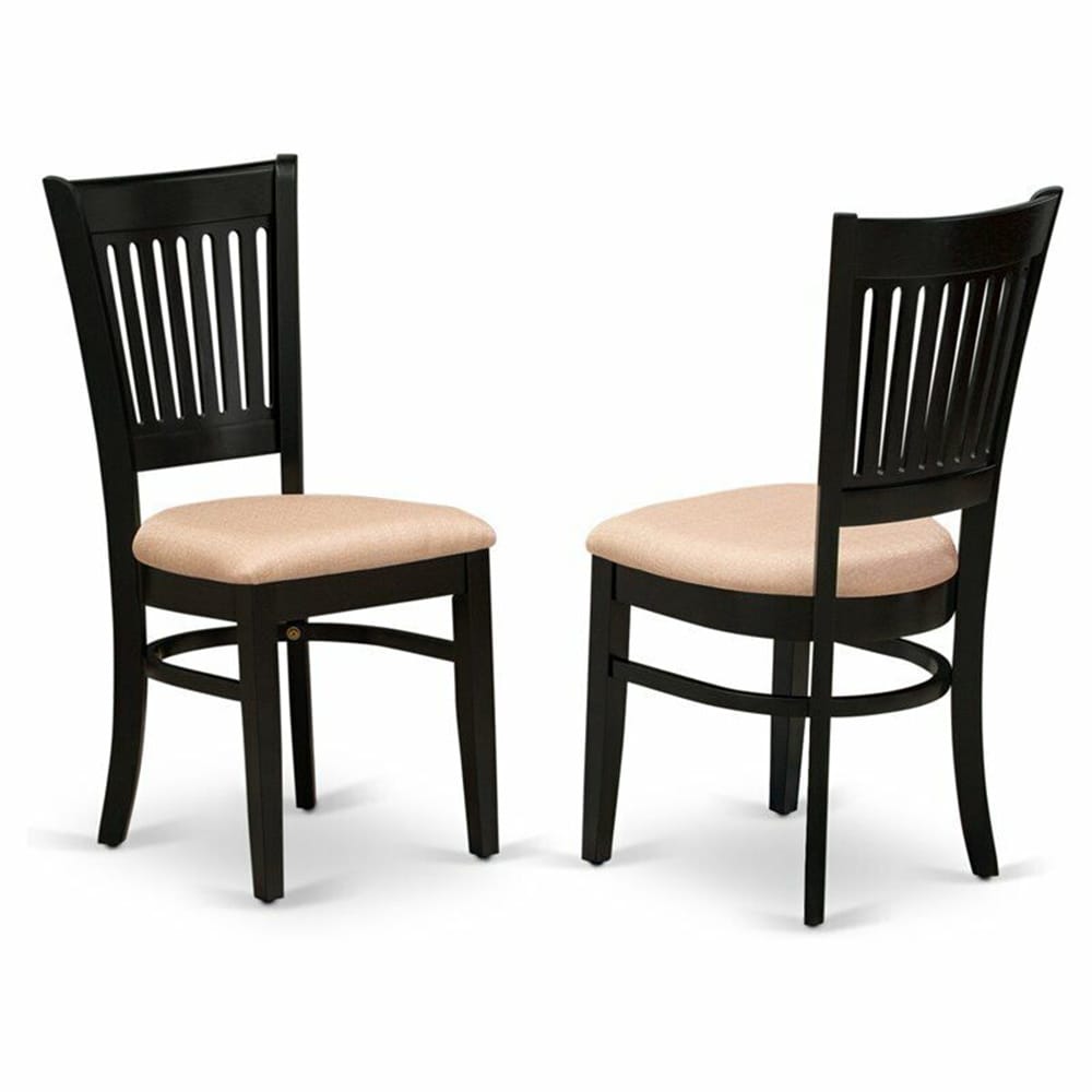 Set of 2 Traditional Wood Dining Chairs Black - 20x37