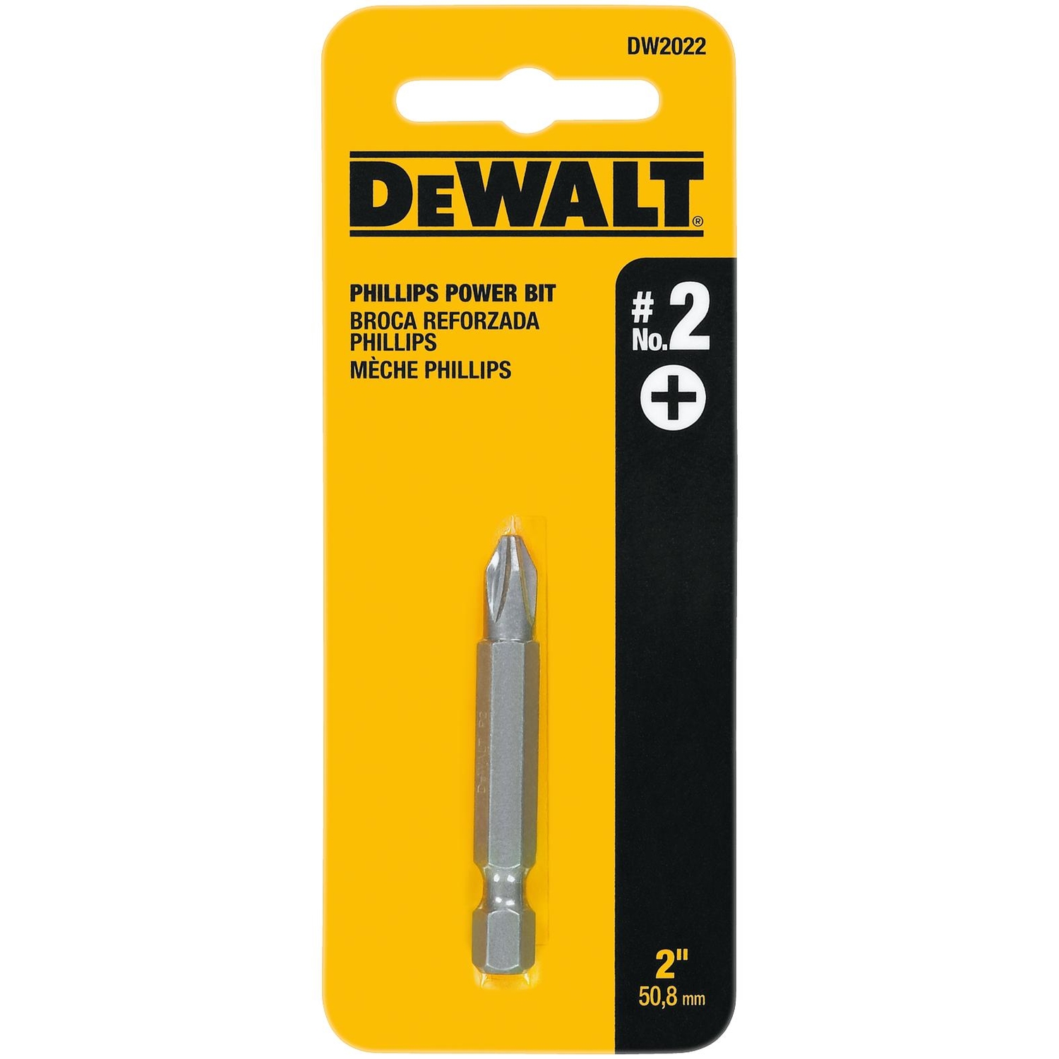 DW Phillips #2 X 2 in. L Power Bit Heat-Treated Steel 1 pc