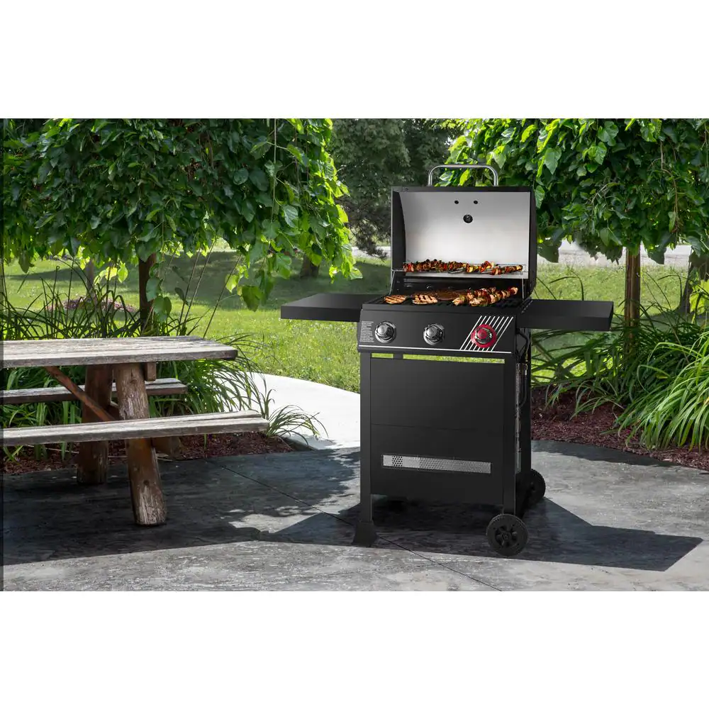 Dyna-Glo DGH353CRP 3-Burner Propane Gas Grill in Matte Black with TriVantage Multi-Functional Cooking System