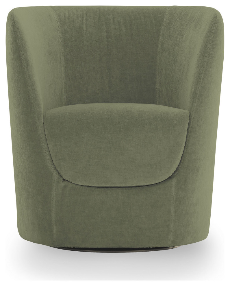 Opla Armchair With swivel Base  Upholstered  Green Sweet 42 Fabric   Contemporary   Armchairs And Accent Chairs   by pianca  Houzz