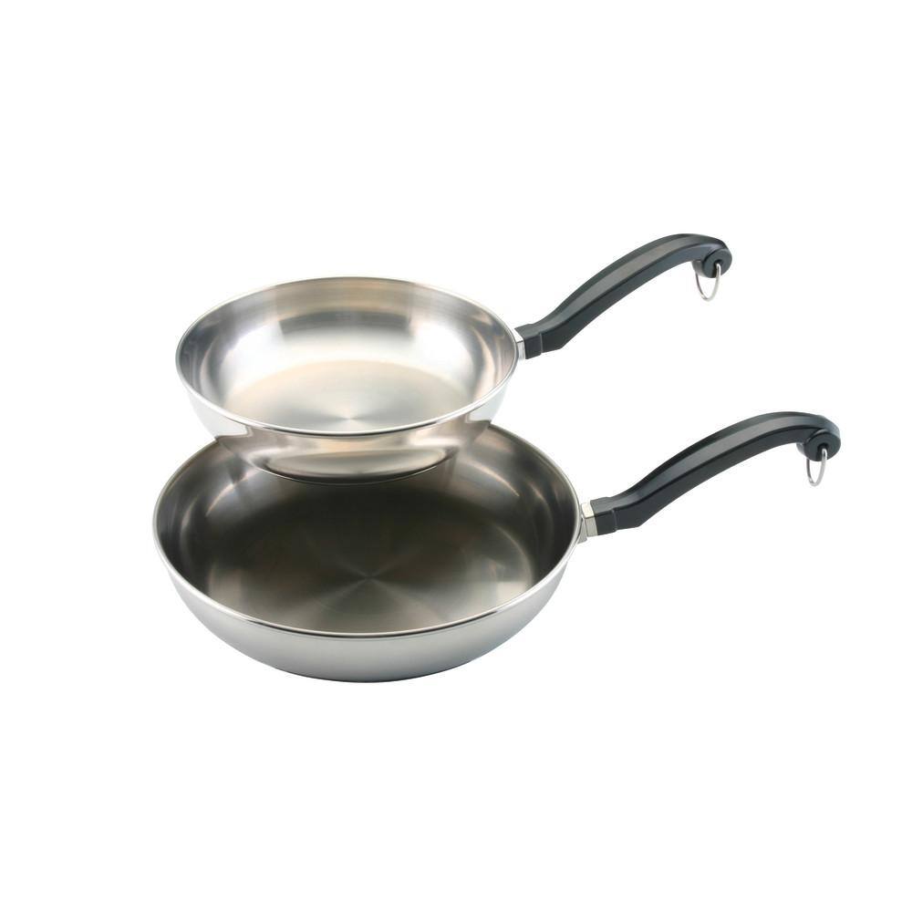 Farberware Classic Series 2-Piece Stainless Steel Stovetop Skillet Set 71229