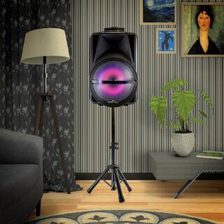 BEFREE SOUND 12 in. Bluetooth Rechargeable Portable PA Party Speaker with Reactive LED Lights 985112791M