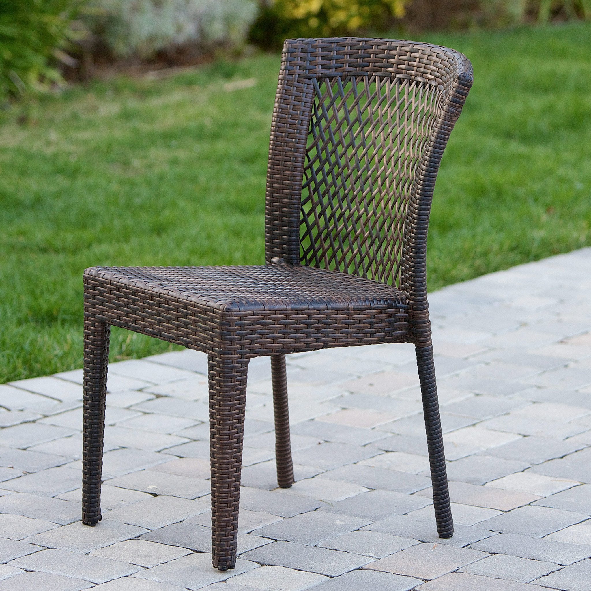 Dana Point 5-pieces Outdoor Patio Brown Wicker Dining Set