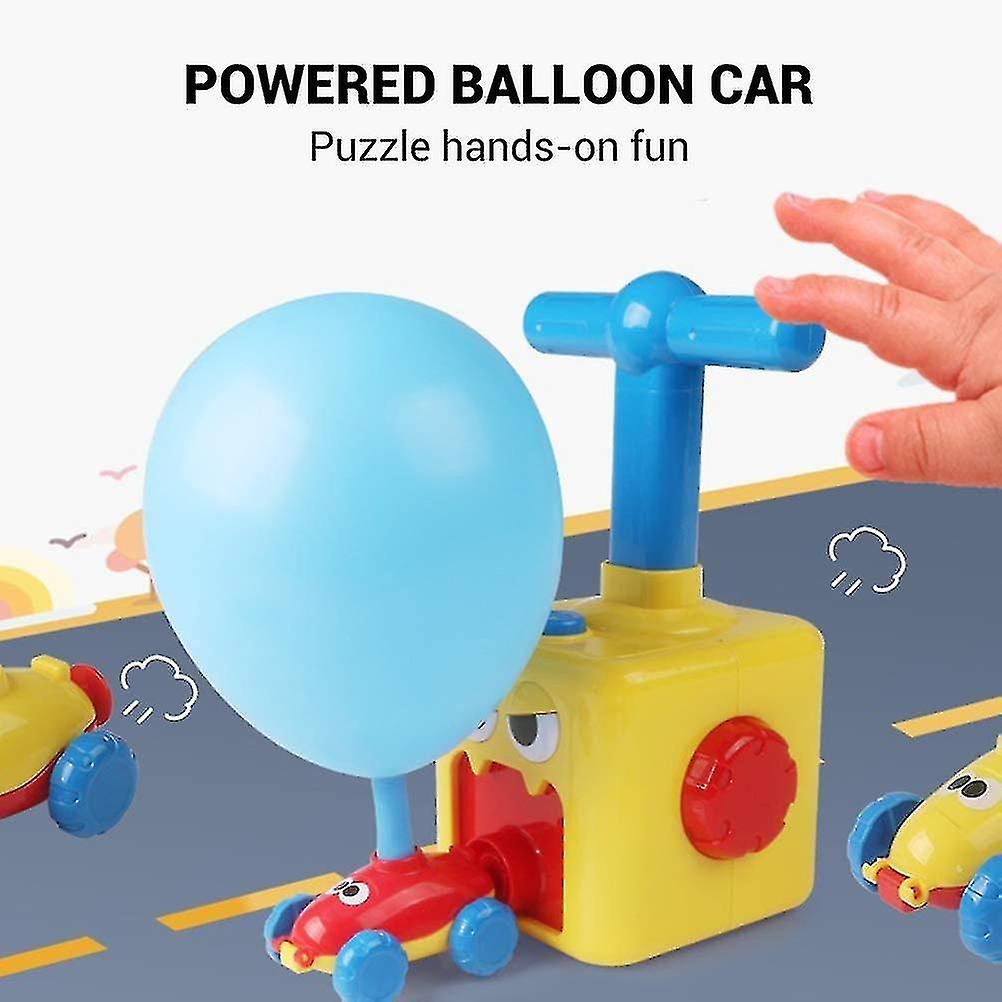 Children's Balloon Car Toys， Children's Inertia Power Ball Car， Educational Diy Toys Inertia Power Car With 12 Balloons (balloon Color Random)