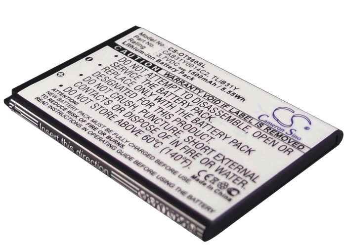 Alcatel AUTHORITY One Touch 955 One Touch 1500mAh Replacement Battery BatteryClerkcom Mobile Phone