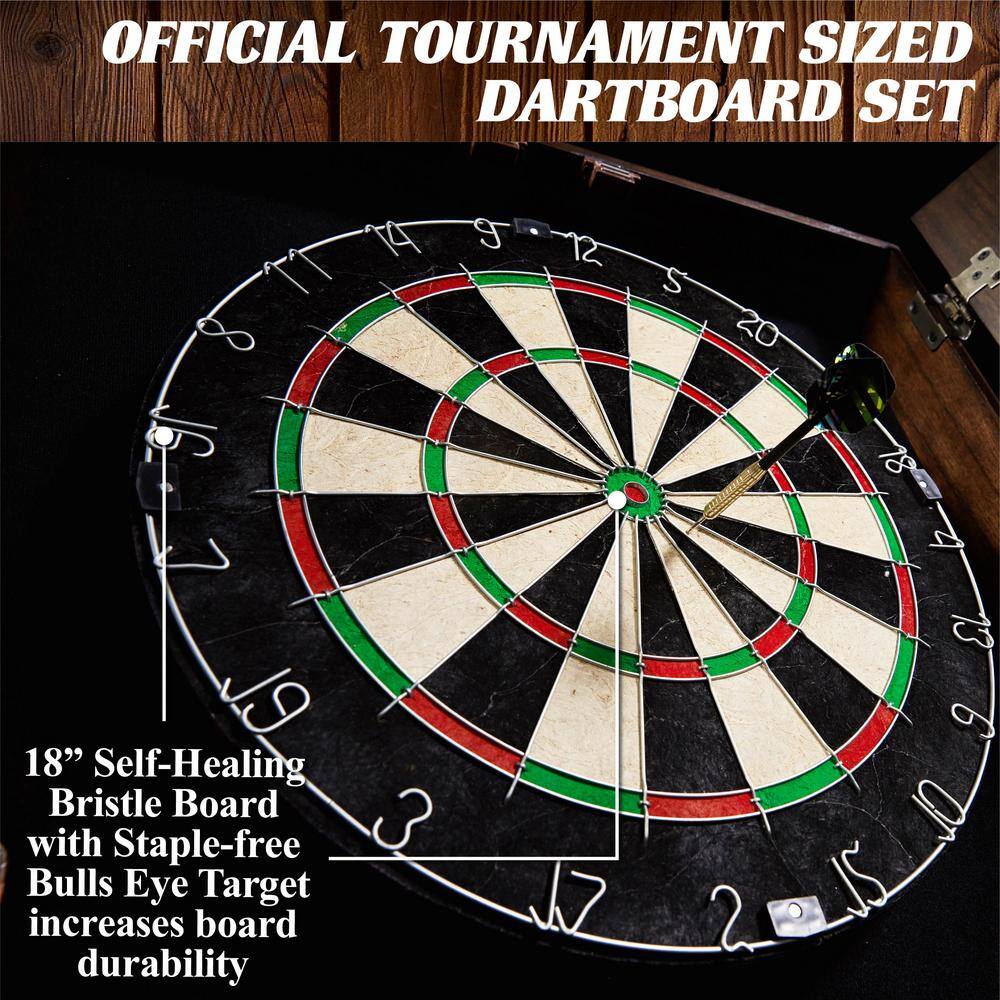 Barrington Webster Bristle Dart Board and Solid Wood Cabinet Set DRB100_237B