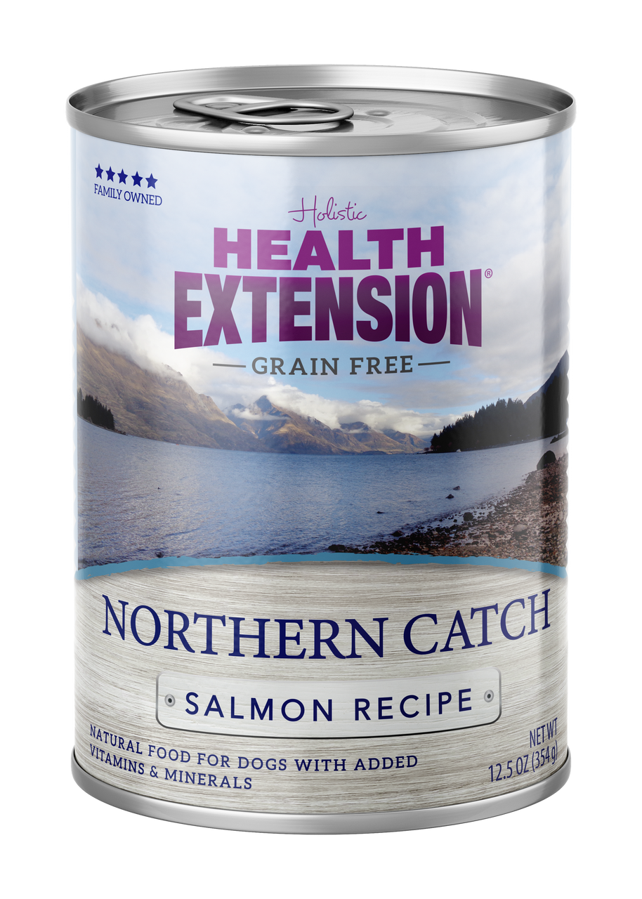 Health Extension Grain Free Northern Catch Salmon Recipe Canned Dog Food， 12.5 Oz.