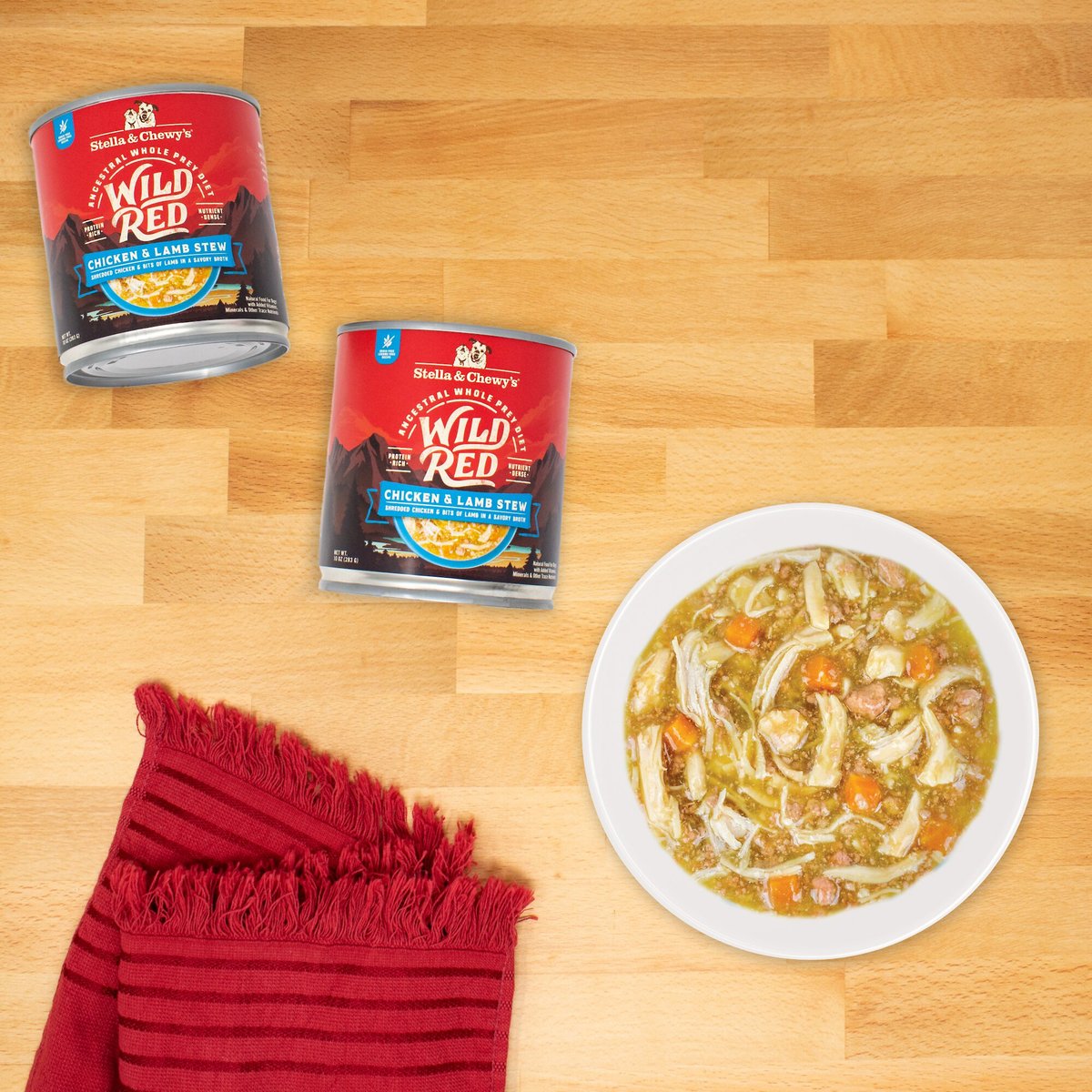 Stella and Chewy's Wild Red Grain-Free Chicken and Lamb Stew Wet Dog Food