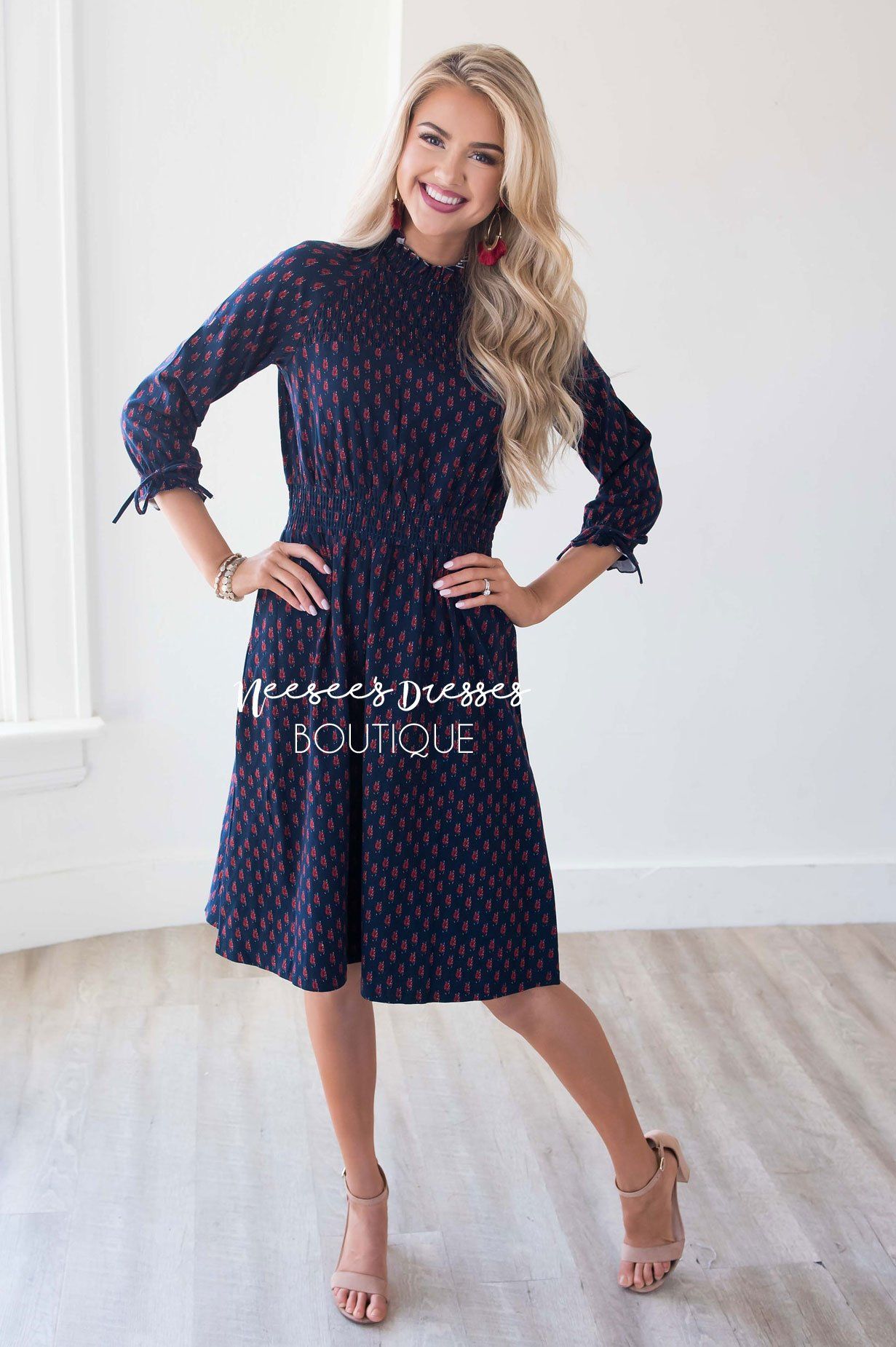 The Claudia Smocked Detail Dress