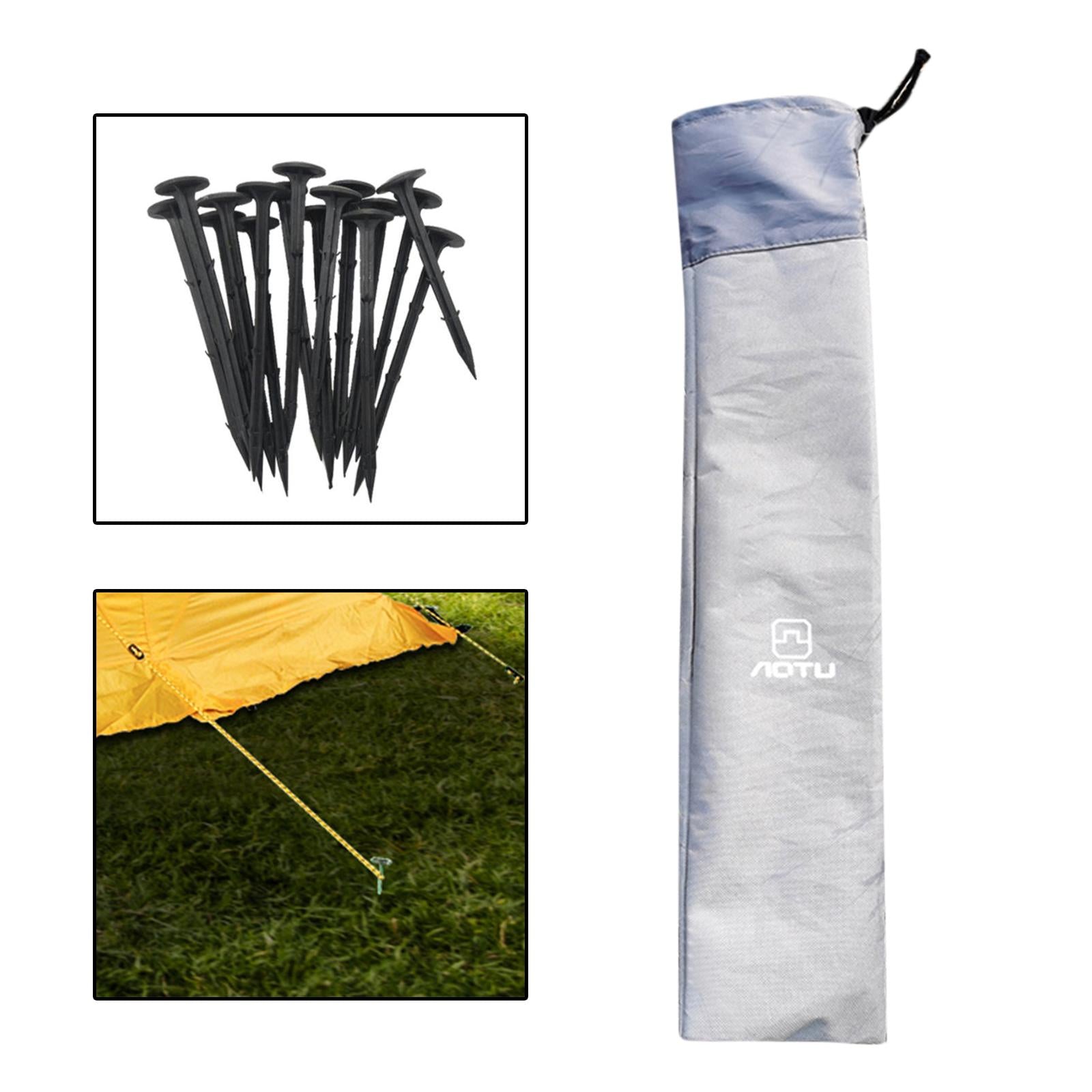 Outdoor Tent Pegs Storage Bag Organizer Tent Nail Stakes Drawstring Pouch for Backpacking Canopy Hiking Accessories Pocket - 58x13.5cm