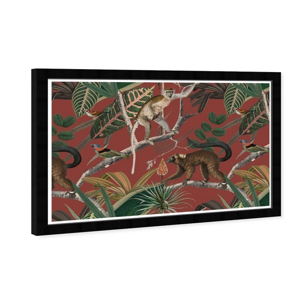 X 15 quot Manera Jungle Animals Framed Wall Art Print Brown Wynwood Studio