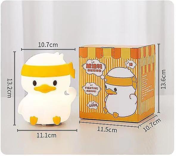 Cute Kids Night Light Night Lamp Night Lights For Kids Bedroom Toddler Baby Portable Silicone Battery Led Nightlight Nursery(duck)