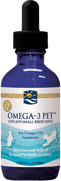 Nordic Naturals Omega-3 Pet Liquid Supplement for Cats and Small Dogs