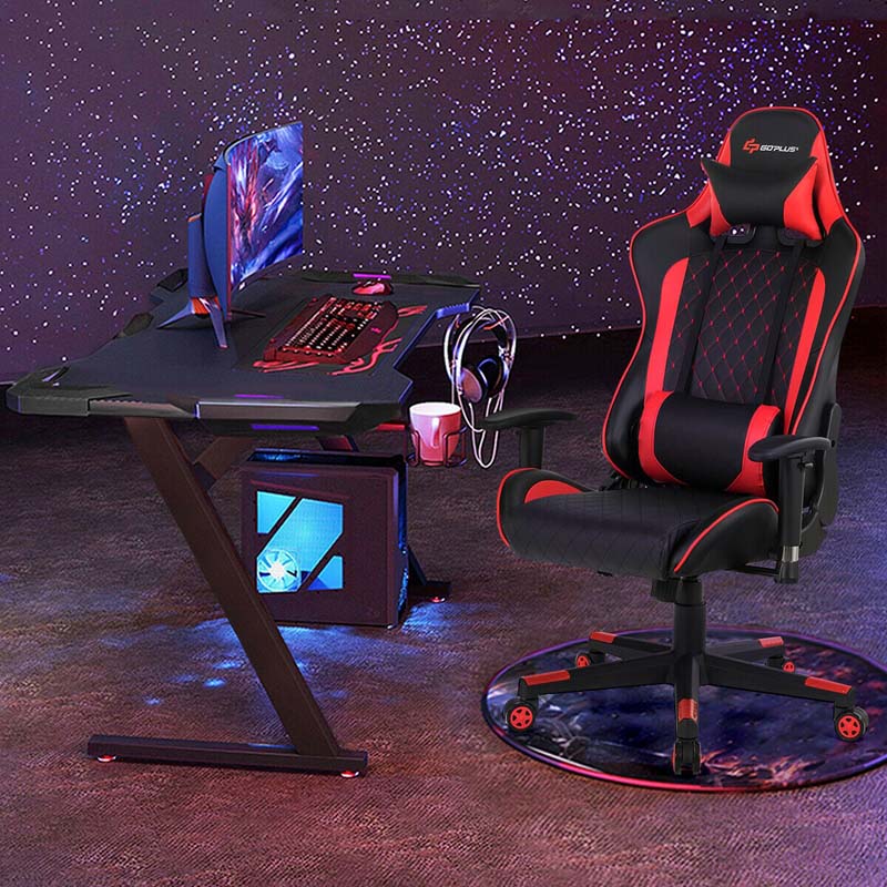 Massage Gaming Chair Recliner, Ergonomic High Back Full Adjustable Gamer Racing Chair Swivel Office Chair with Lumbar Support & Headrest