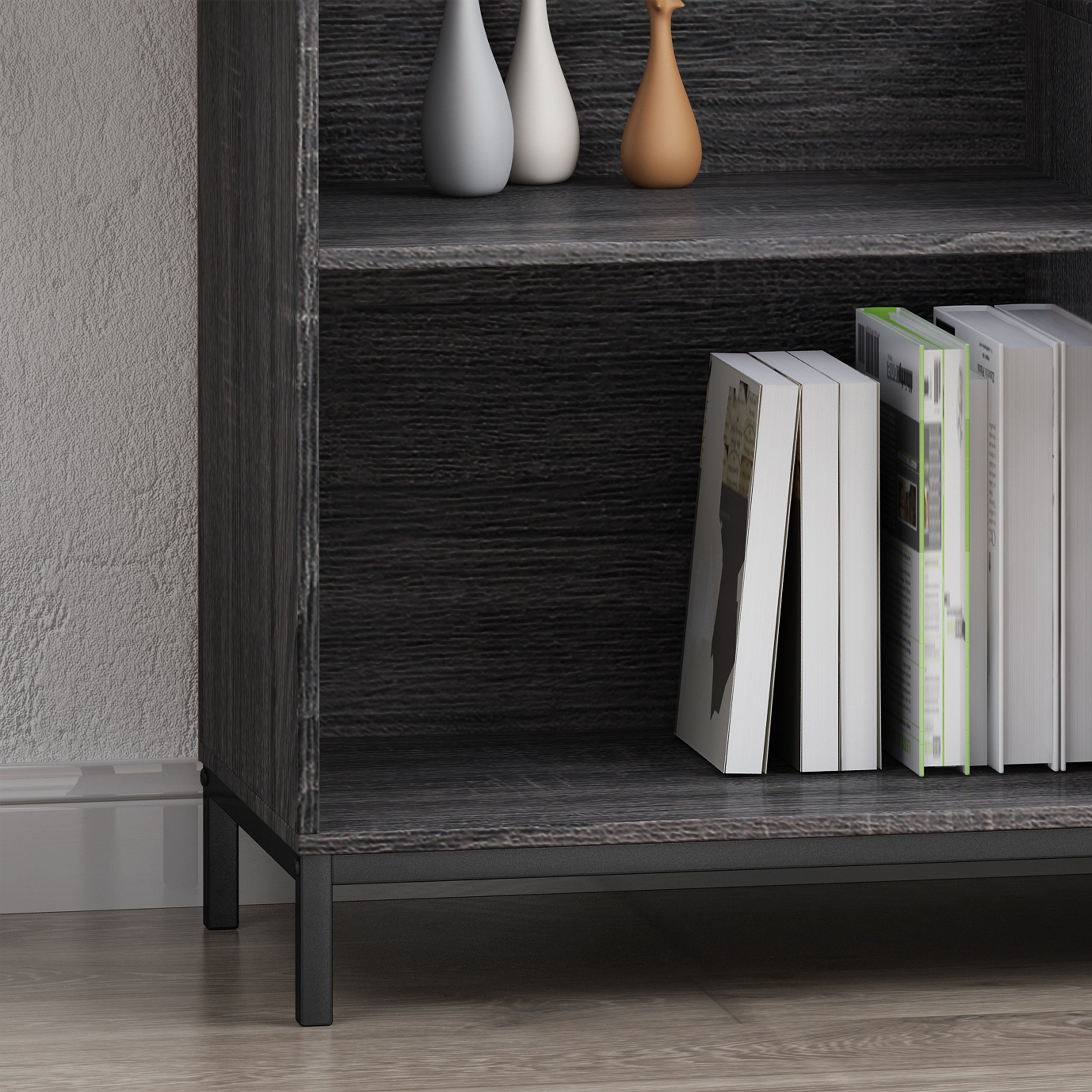 Joaquin Bookcase With Storage Cabinet