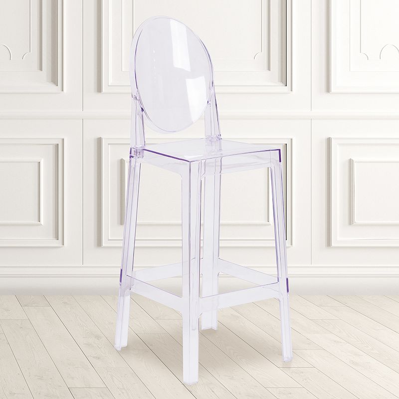 Flash Furniture Ghost Oval Back Bar Stool