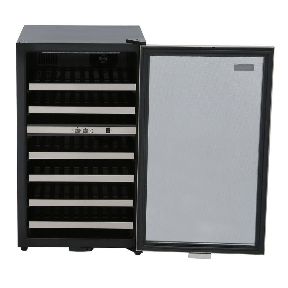 Danby Designer Dual-Zone 19.44 in. 38-Bottle Free-Standing Wine Cooler DWC114BLSDD