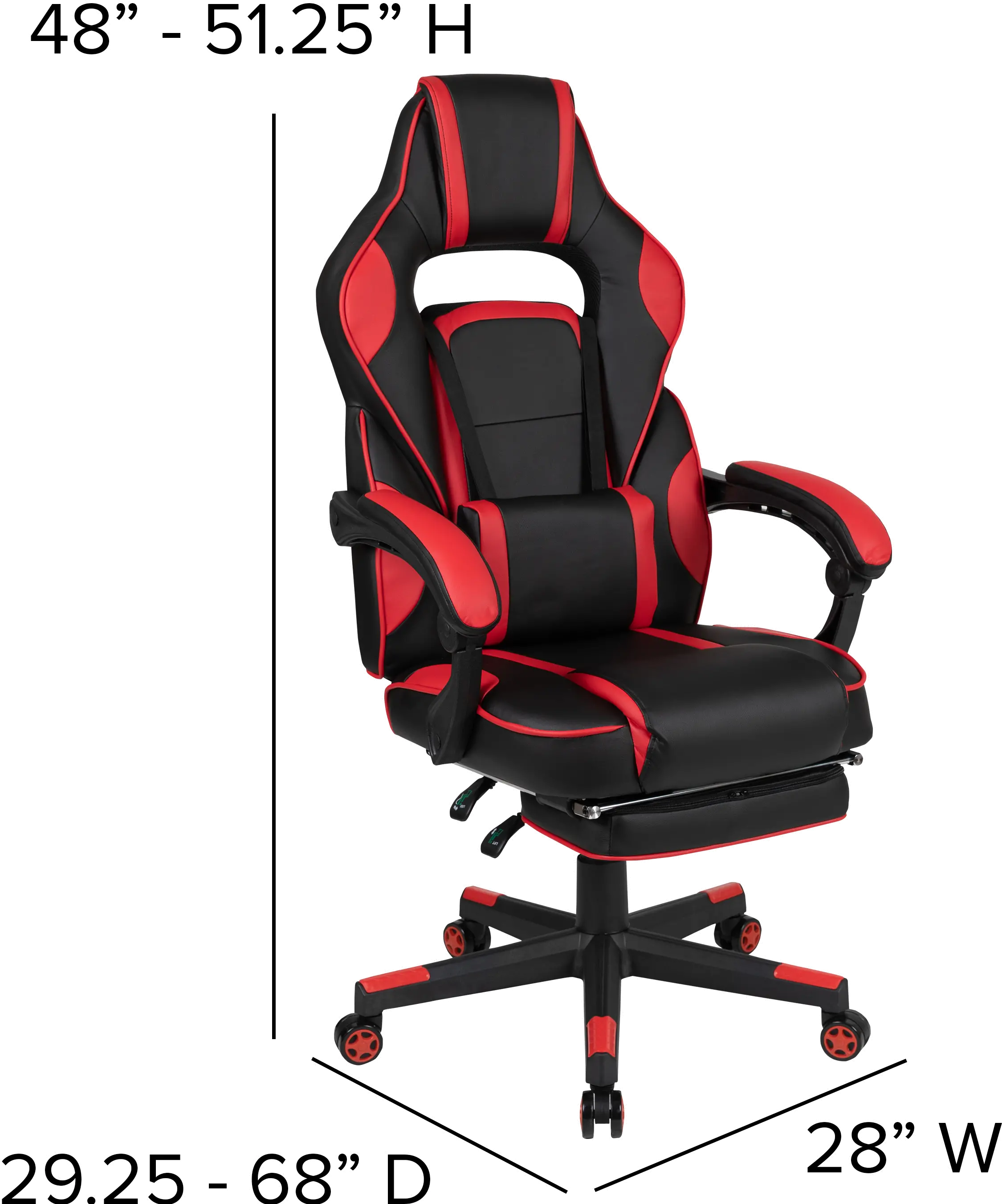 Red and Black Gaming Swivel Chair - X40