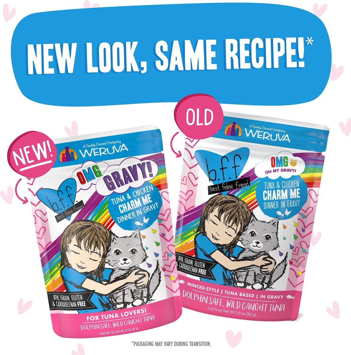 BFF Tuna and Chicken Charm Me Dinner in Gravy Wet Cat Food Pouches