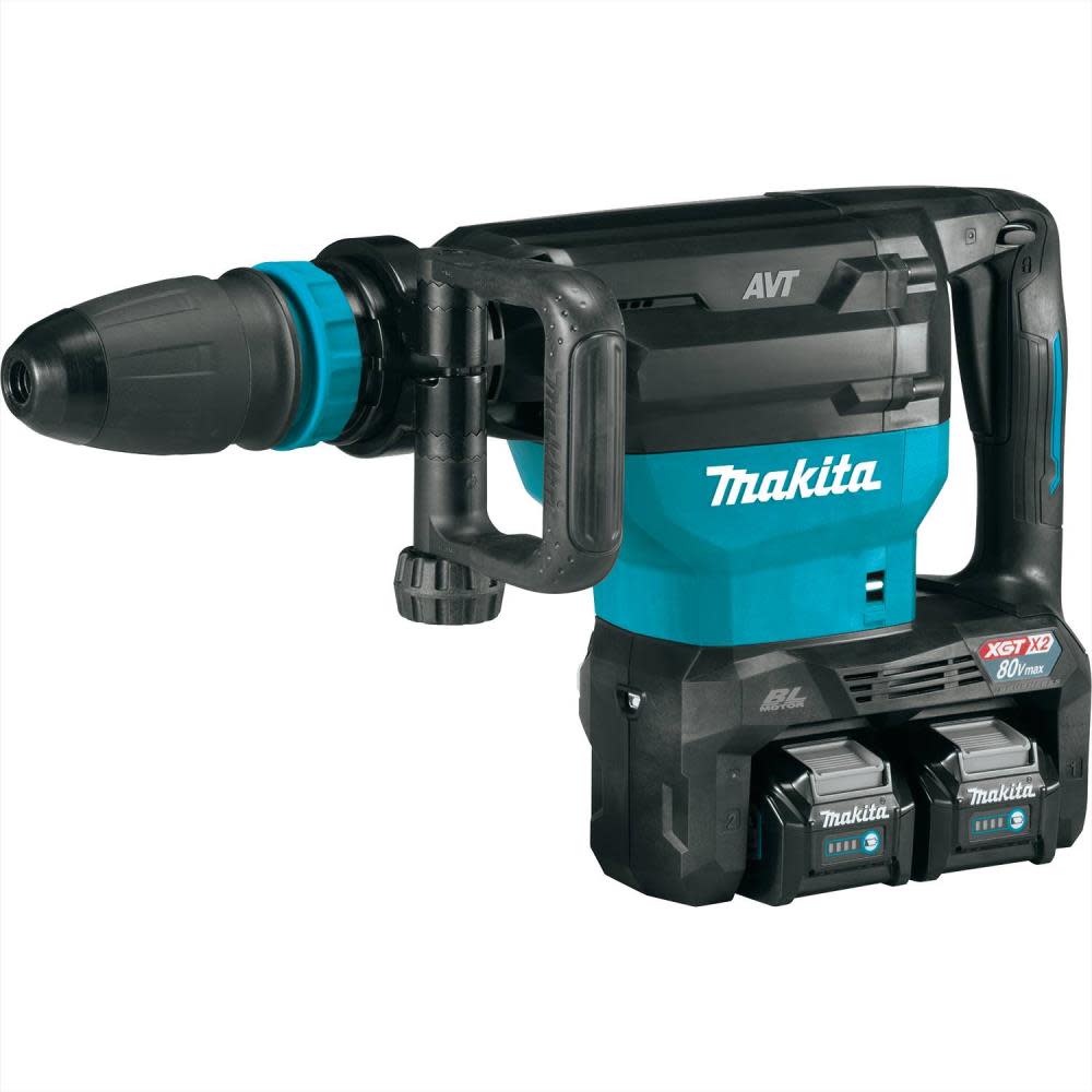 Makita 80V max (40V max X2) XGT 28 lb. AVT Demolition Hammer Kit accepts SDS MAX bits AWS Capable ;