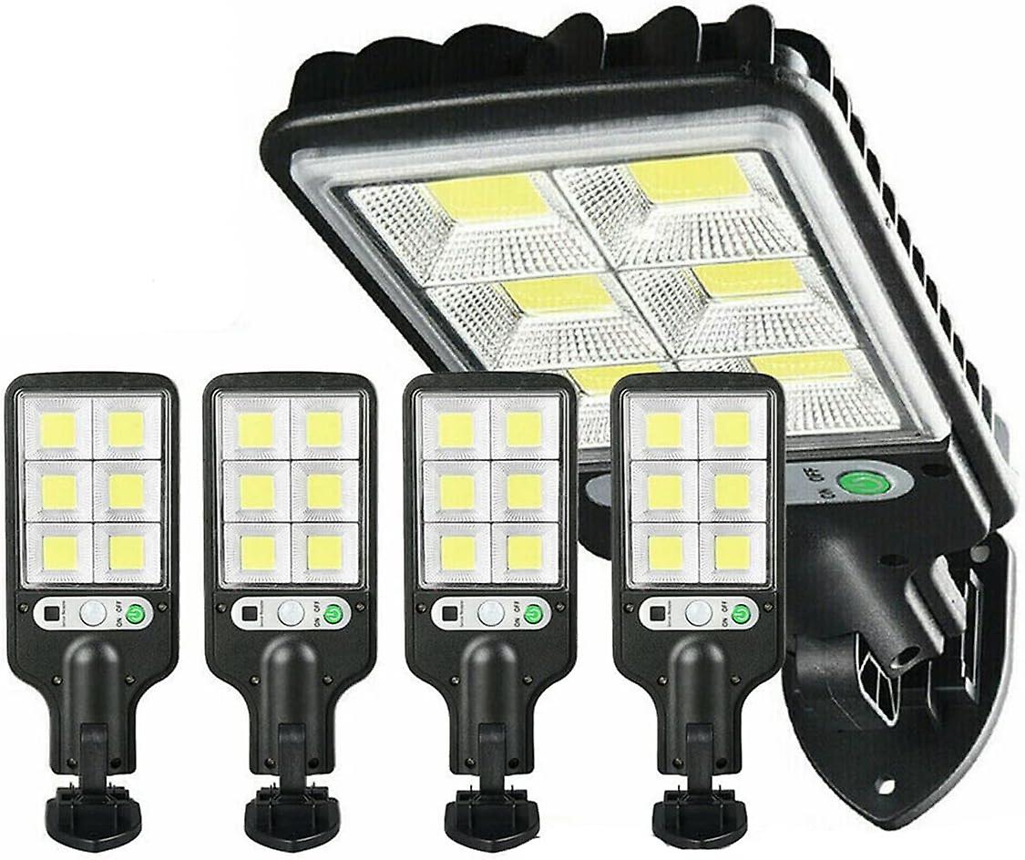 Set Of 4 Solar Led Outdoor Wall Lights With Motion Detector