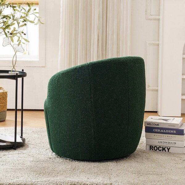 Teddy Fabric Upholstery Barrel Chair Swivel Chair