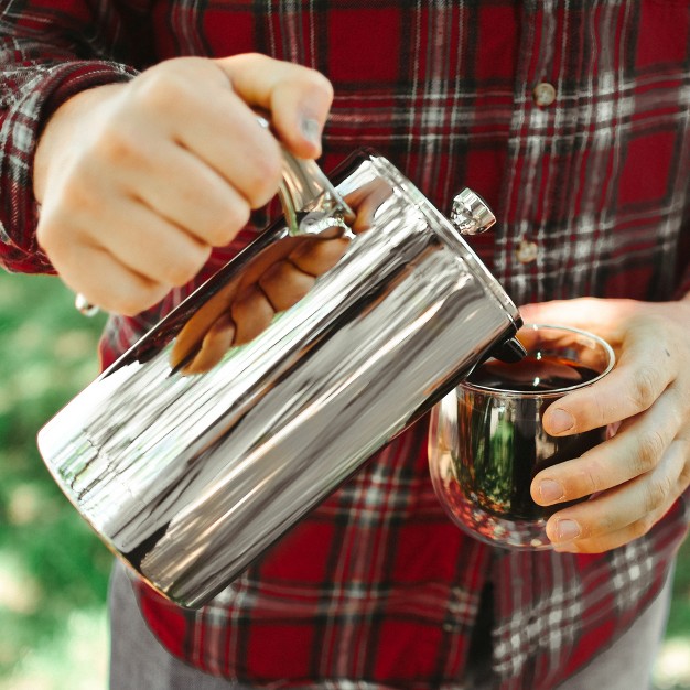 Grosche Dublin Stainless Steel Double Wall Insulated French Press 34 Fl Oz Capacity