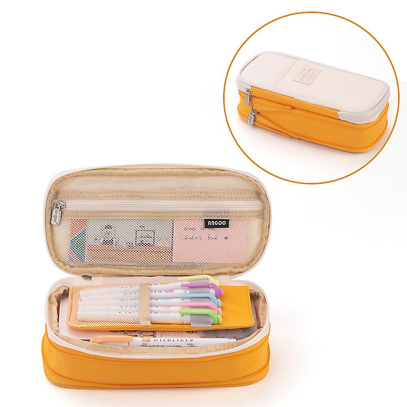 Large Capacity Pen Box Kawaii Pencil Case Organizer Office Accessories Stationery Bag