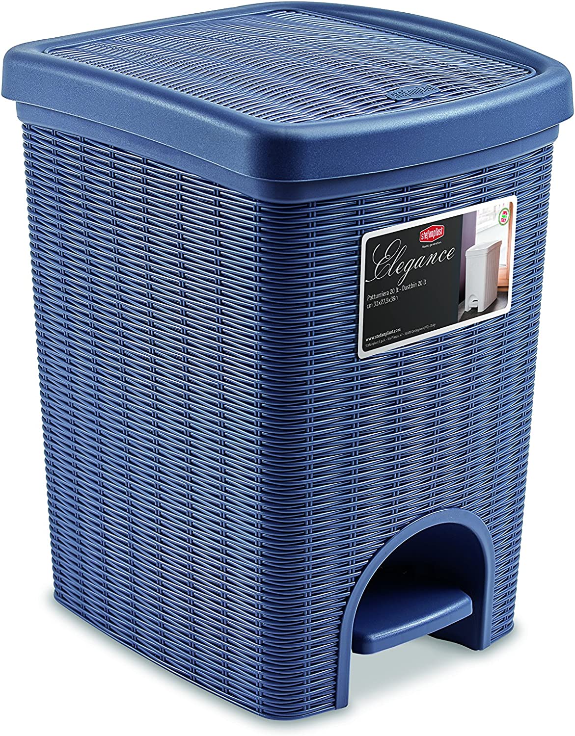 Elegance Dustbin, Dove Grey, 31 x 27.5 x 39 cm