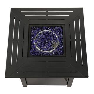 Teamson Home 30 in. Square Steel Propane Gas Fire Pit HF45701AA-S