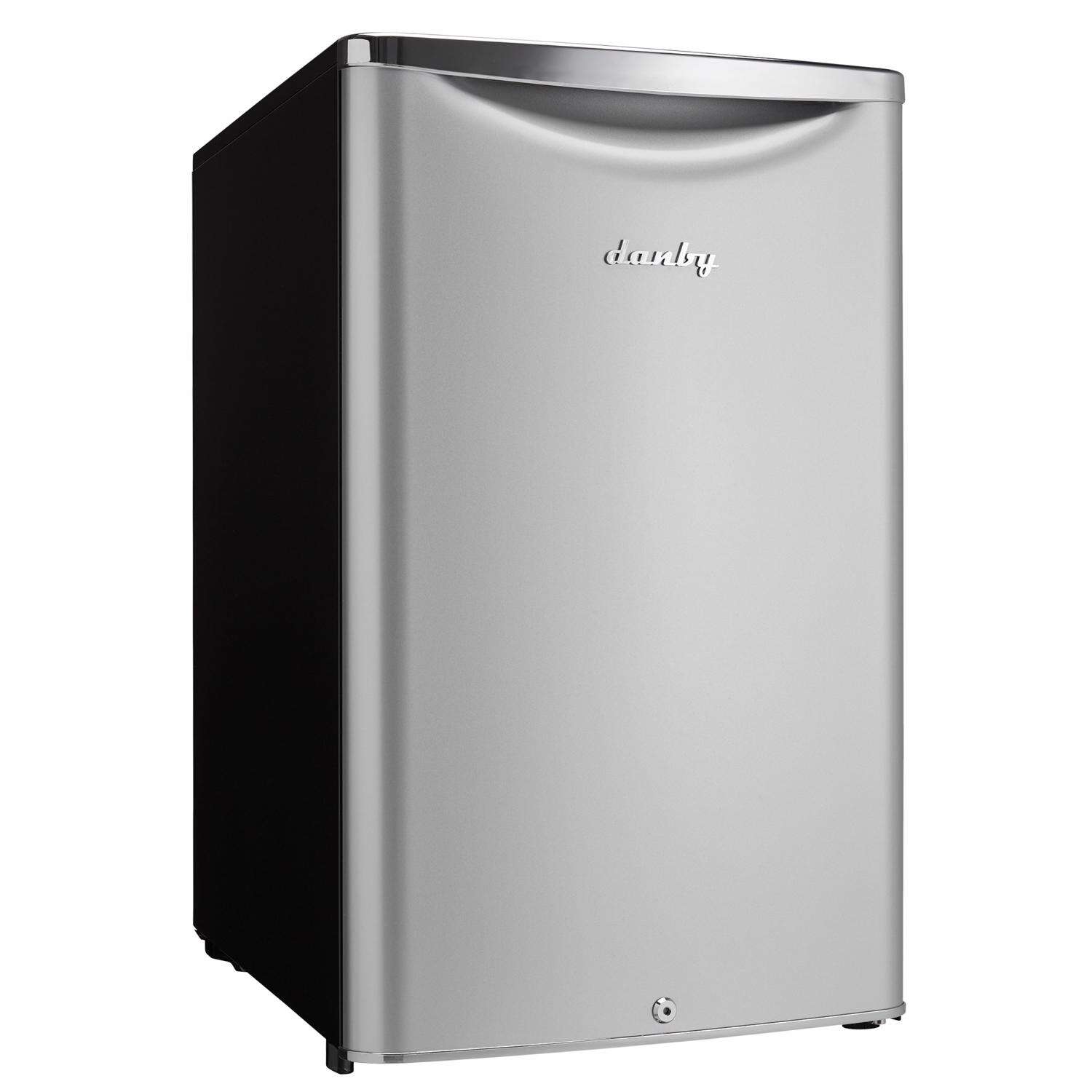 Danby Retro 4.4 ft Silver Stainless Steel Compact Refrigerator 90 W