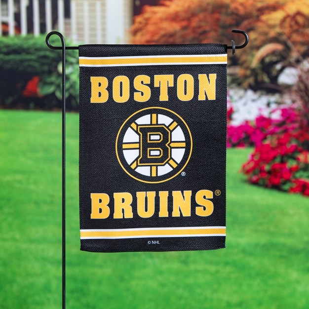 Embossed Suede Flag Gdn Size Boston Bruins